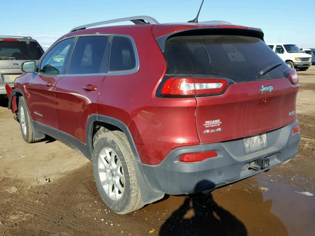 1C4PJMCS3EW230314 - 2014 JEEP CHEROKEE L RED photo 3