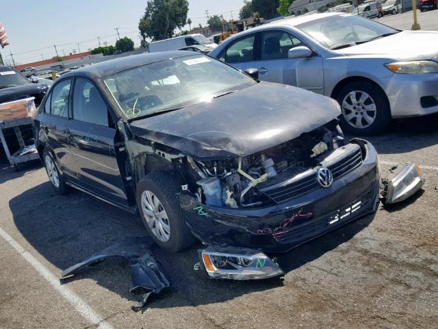 3VW2K7AJ5EM305708 - 2014 VOLKSWAGEN JETTA BASE BLACK photo 1