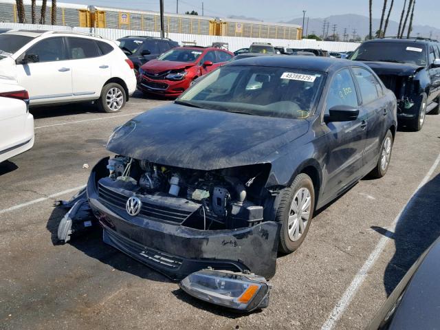 3VW2K7AJ5EM305708 - 2014 VOLKSWAGEN JETTA BASE BLACK photo 2