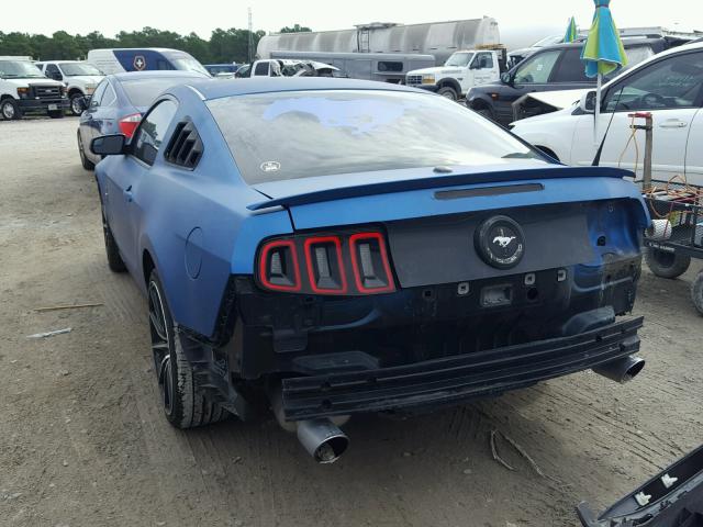 1ZVBP8AM0C5266398 - 2012 FORD MUSTANG BLUE photo 3