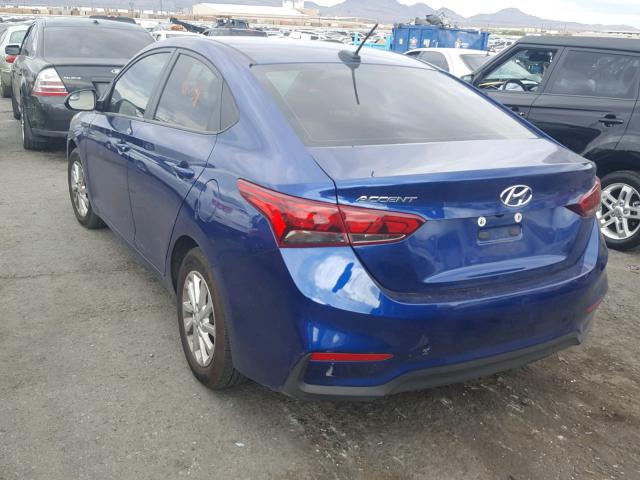 3KPC24A34JE017903 - 2018 HYUNDAI ACCENT SEL BLUE photo 3