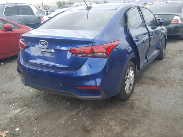 3KPC24A34JE017903 - 2018 HYUNDAI ACCENT SEL BLUE photo 4