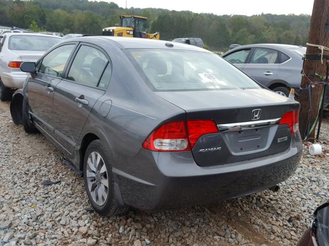 2HGFA16999H503183 - 2009 HONDA CIVIC EXL GRAY photo 3