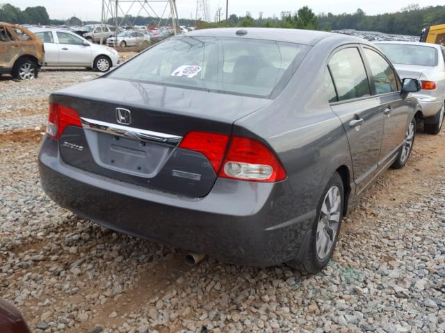 2HGFA16999H503183 - 2009 HONDA CIVIC EXL GRAY photo 4