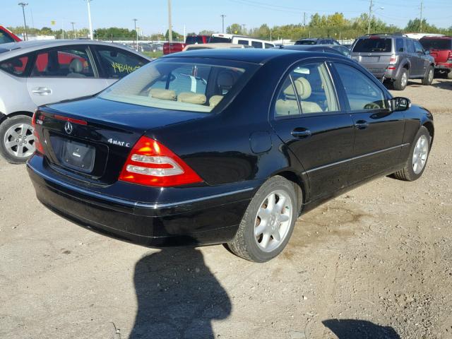 WDBRF81J53F375409 - 2003 MERCEDES-BENZ C 240 4MAT BLACK photo 4