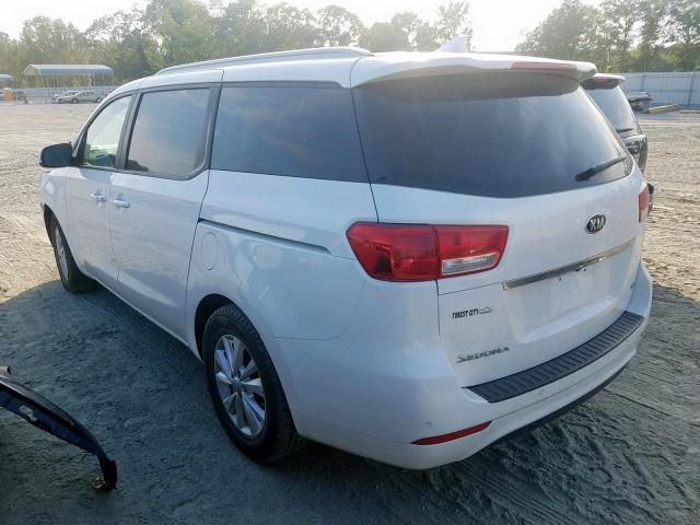 KNDMB5C11H6340537 - 2017 KIA SEDONA LX WHITE photo 3