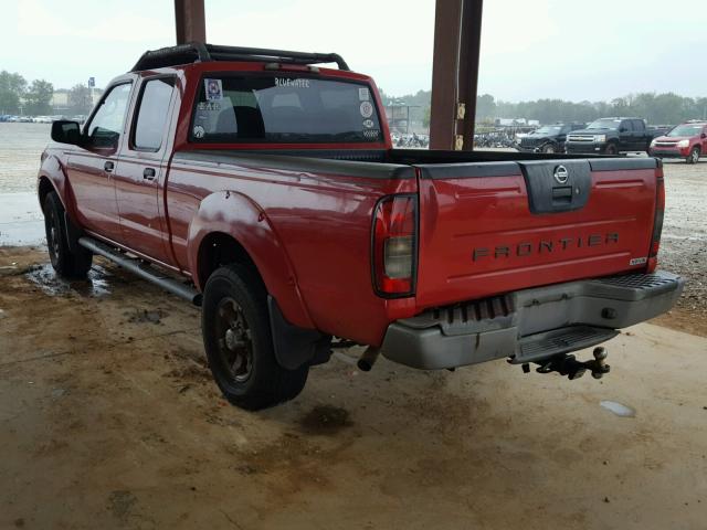 1N6ED29X84C465441 - 2004 NISSAN FRONTIER C RED photo 3