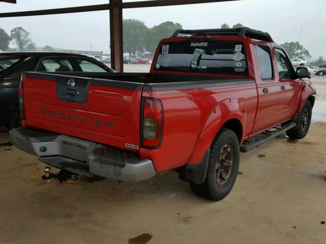 1N6ED29X84C465441 - 2004 NISSAN FRONTIER C RED photo 4