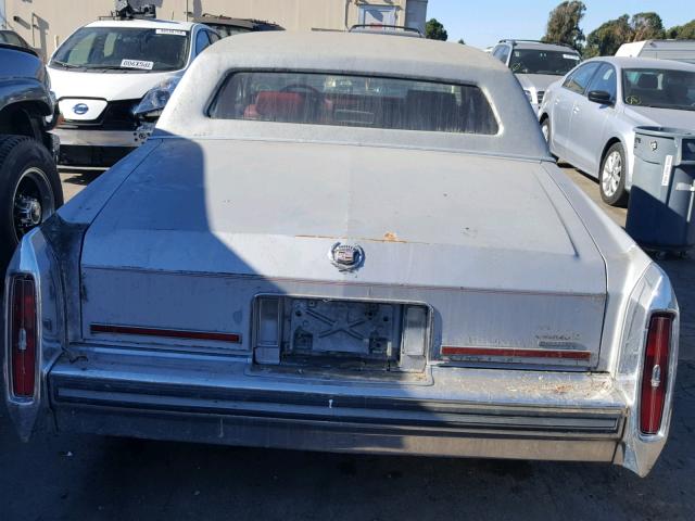 1G6DW51Y5J9727619 - 1988 CADILLAC BROUGHAM SILVER photo 9