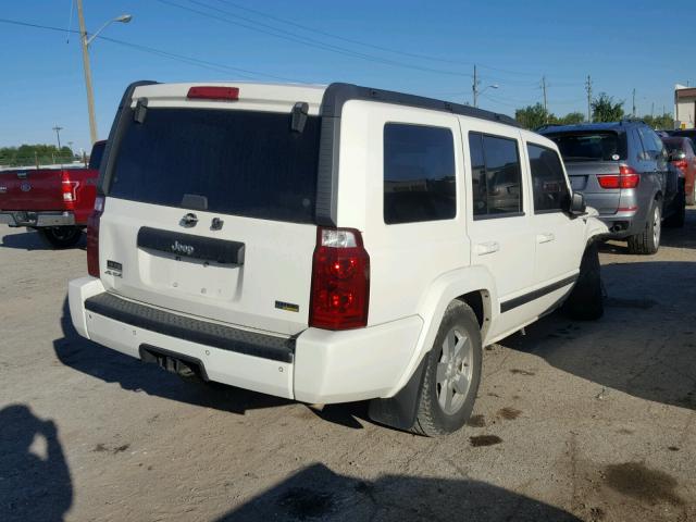 1J8HG48P67C527663 - 2007 JEEP COMMANDER WHITE photo 4