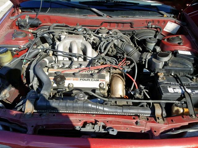 JT2VV21W0L0103907 - 1990 TOYOTA CAMRY DLX RED photo 7