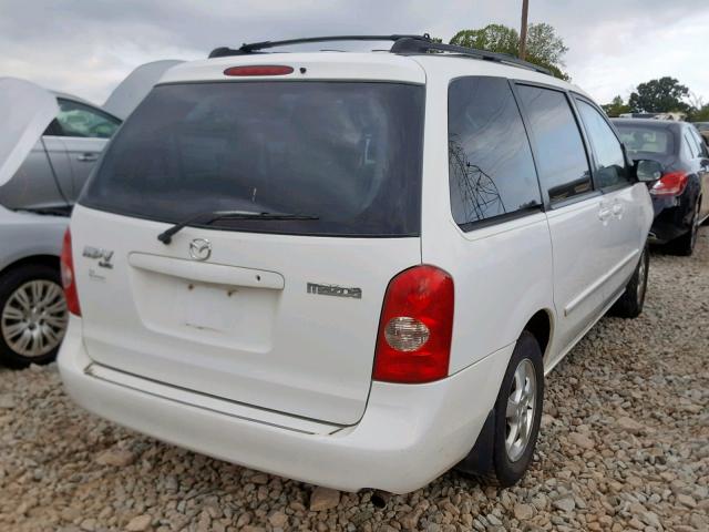 JM3LW28A220302288 - 2002 MAZDA MPV WAGON WHITE photo 4