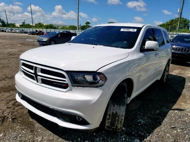 1C4RDHDG4HC930480 - 2017 DODGE DURANGO GT WHITE photo 2