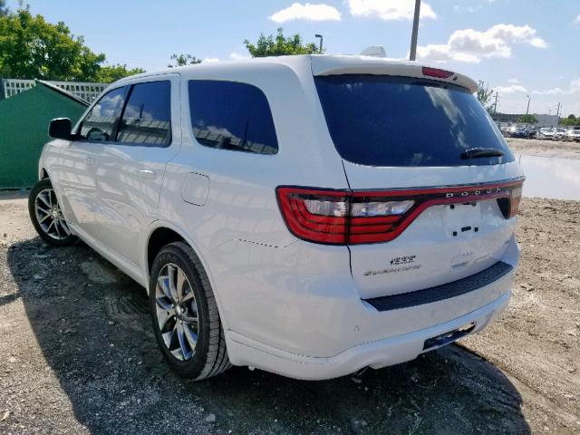 1C4RDHDG4HC930480 - 2017 DODGE DURANGO GT WHITE photo 3