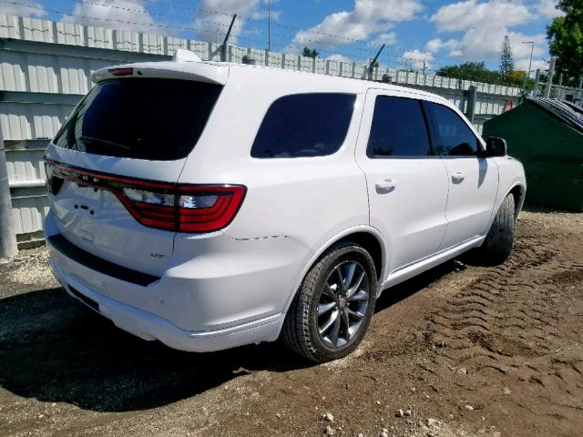 1C4RDHDG4HC930480 - 2017 DODGE DURANGO GT WHITE photo 4