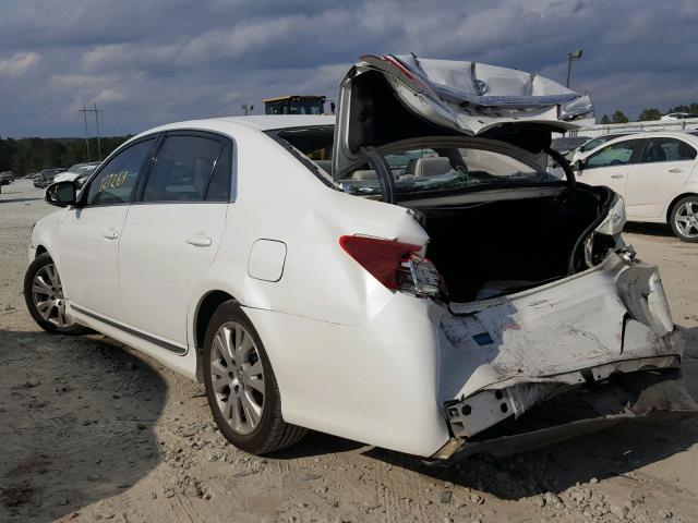 4T1BK3DB8BU392040 - 2011 TOYOTA AVALON BAS Ақ фото 3