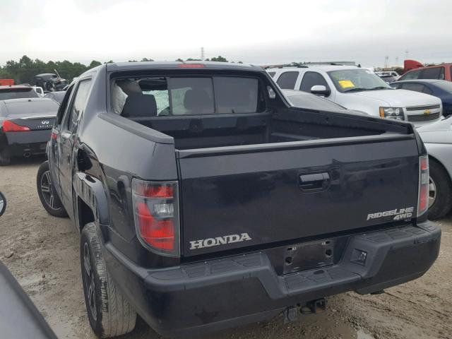 5FPYK1F75DB016412 - 2013 HONDA RIDGELINE BLACK photo 3