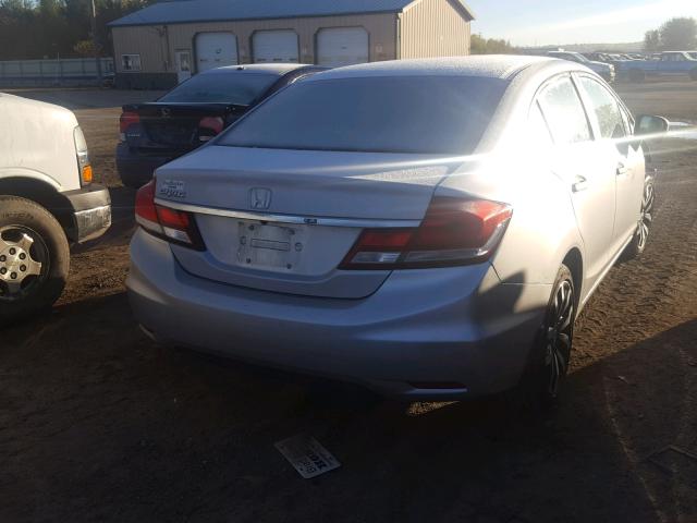 19XFB2F95FE056263 - 2015 HONDA CIVIC EXL SILVER photo 4