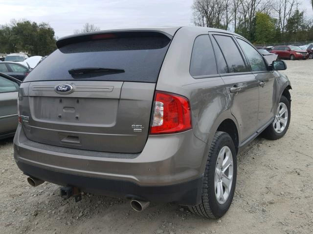 2FMDK4JCXEBA94501 - 2014 FORD EDGE SEL GRAY photo 4