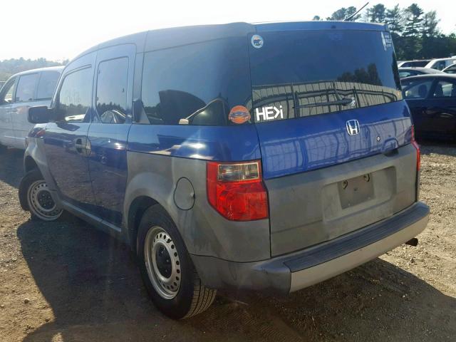 5J6YH28354L008955 - 2004 HONDA ELEMENT LX BLUE photo 3