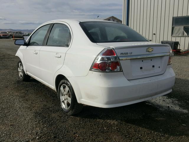 KL1TD5DE2AB129472 - 2010 CHEVROLET AVEO LS WHITE photo 3