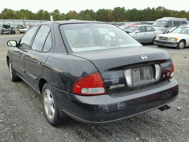 3N1AB51A43L734301 - 2003 NISSAN SENTRA SE- BLACK photo 3