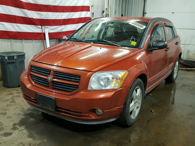 1B3HB48C48D542811 - 2008 DODGE CALIBER SX ORANGE photo 2