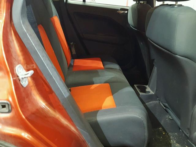 1B3HB48C48D542811 - 2008 DODGE CALIBER SX ORANGE photo 6