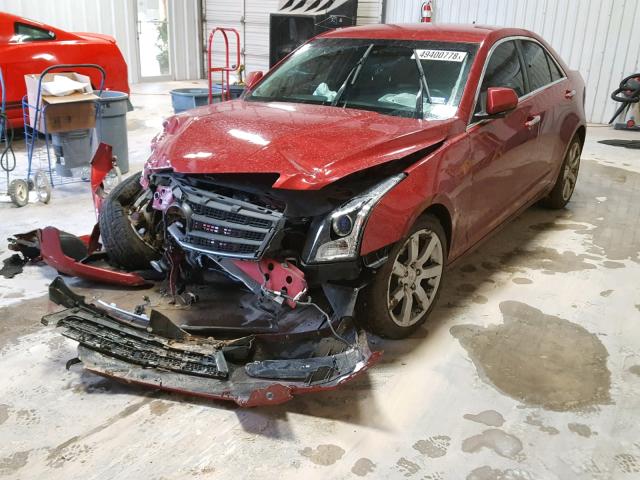 1G6AA5RA4D0138563 - 2013 CADILLAC ATS RED photo 2