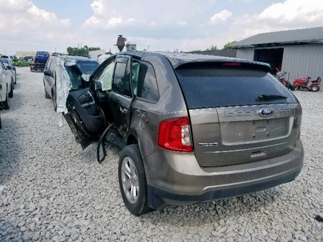 2FMDK3JC2DBC84009 - 2013 FORD EDGE SEL GRAY photo 3