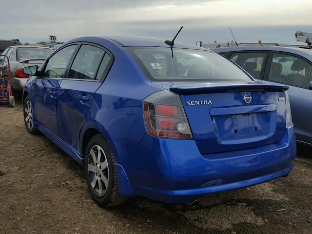 3N1AB6AP6CL749621 - 2012 NISSAN SENTRA 2.0 BLUE photo 3