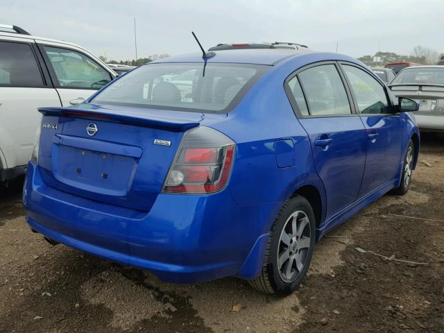 3N1AB6AP6CL749621 - 2012 NISSAN SENTRA 2.0 BLUE photo 4