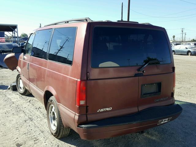 1GNDM19W5XB159900 - 1999 CHEVROLET ASTRO MAROON photo 3