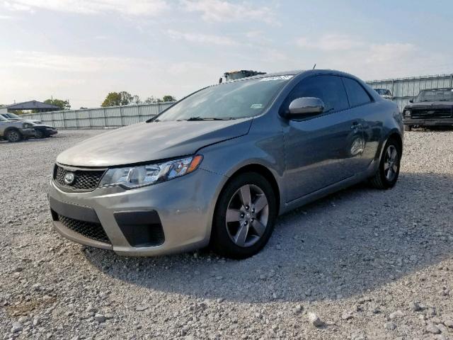 KNAFU6A29B5448550 - 2011 KIA FORTE EX GRAY photo 2