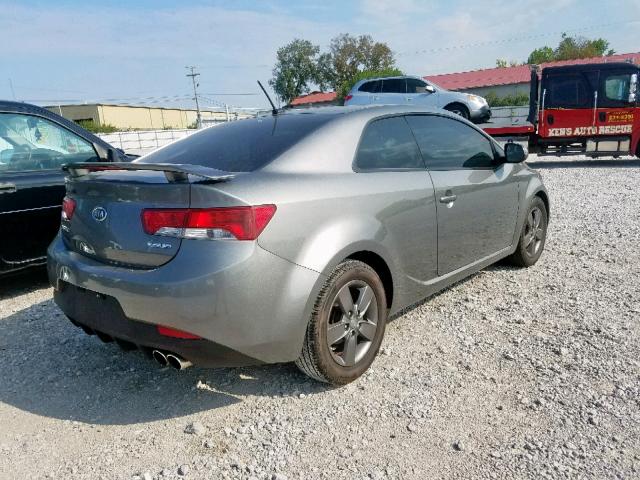 KNAFU6A29B5448550 - 2011 KIA FORTE EX GRAY photo 4