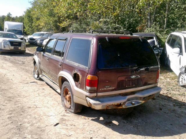 1FMDU74E7YZA10399 - 2000 FORD EXPLORER E BURGUNDY photo 3