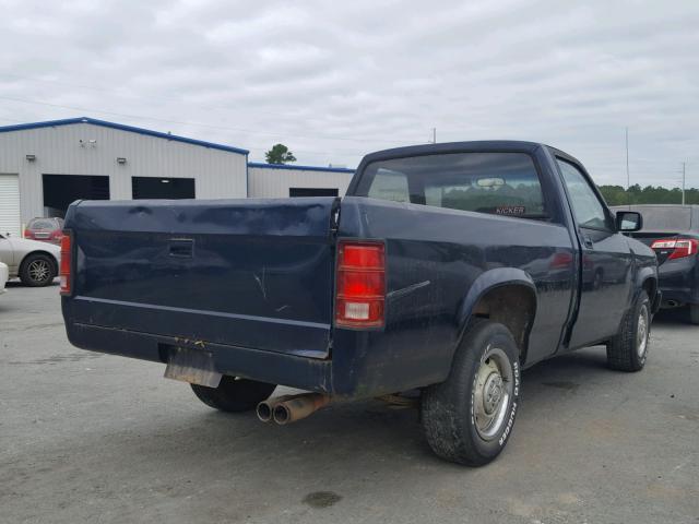 1B7FL26XXNS533082 - 1992 DODGE DAKOTA BLUE photo 4