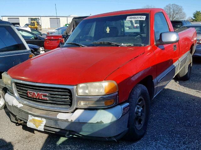 1GTEC14T7XE548176 - 1999 GMC NEW SIERRA RED photo 2