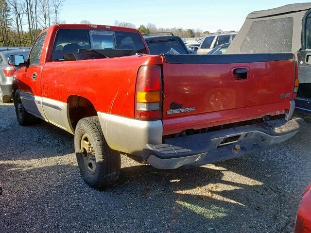 1GTEC14T7XE548176 - 1999 GMC NEW SIERRA RED photo 3