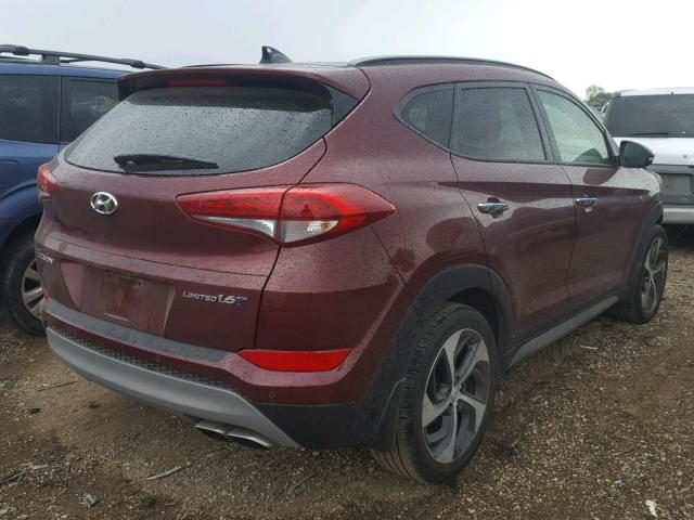 KM8J33A22HU323253 - 2017 HYUNDAI TUCSON LIM BURGUNDY photo 4