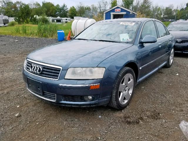 WAULL44E35N009106 - 2005 AUDI A8 4.2 QUA BLUE photo 2