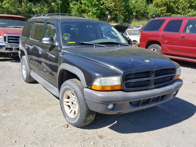 1D4HS38N03F536045 - 2003 DODGE DURANGO SP BLACK photo 1