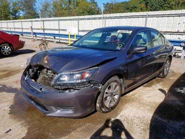 1HGCR2F34FA221394 - 2015 HONDA ACCORD LX GRAY photo 2