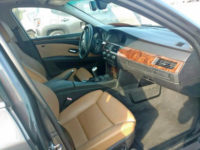 WBANW13518CK93268 - 2008 BMW 535 I BROWN photo 5