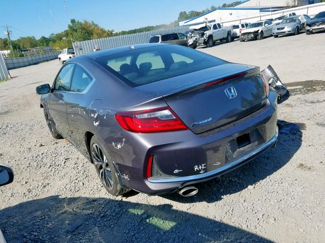 1HGCT2B80HA006486 - 2017 HONDA ACCORD EXL GRAY photo 3