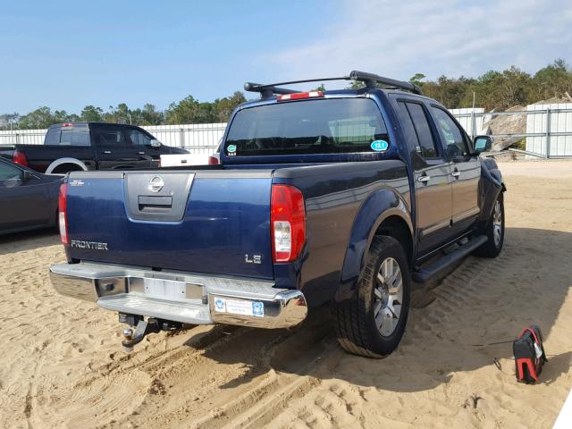 1N6AD0ERXAC404419 - 2010 NISSAN FRONTIER C BLUE photo 4