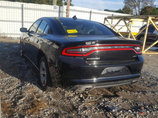 2C3CDXHG2GH339123 - 2016 DODGE CHARGER SX BLACK photo 3