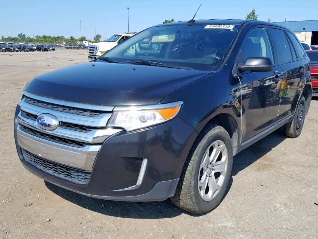 2FMDK3JC0DBC84445 - 2013 FORD EDGE SEL BLACK photo 2