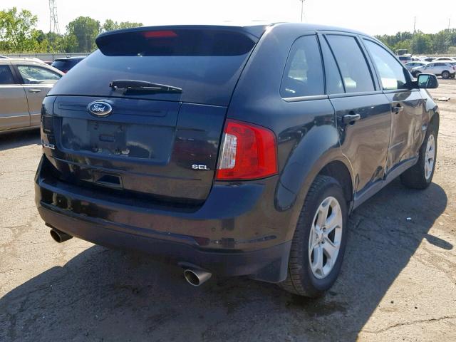 2FMDK3JC0DBC84445 - 2013 FORD EDGE SEL BLACK photo 4