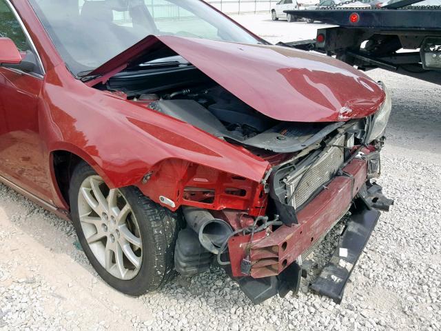 1G1ZK57749F193113 - 2009 CHEVROLET MALIBU LTZ წითელი ფოტო 9